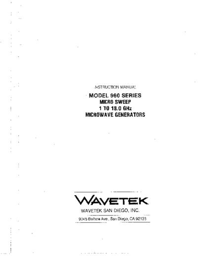 WAV 960 Instruction Manual