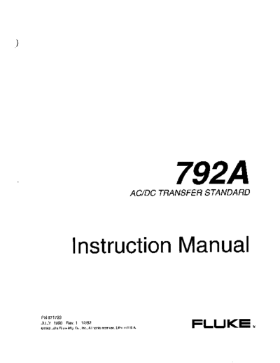 FLUKE 792A INST