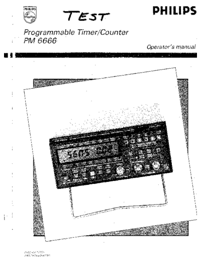 PHILIPS PM 6666 Operator