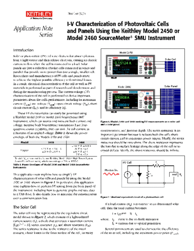 Photovoltaic 2450 2460 AppNote