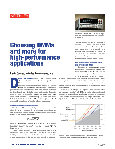 2526 High Accuracy DMMs1