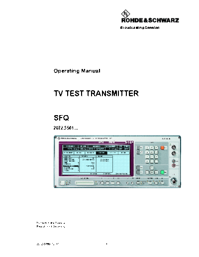 R&S SFQ Operation