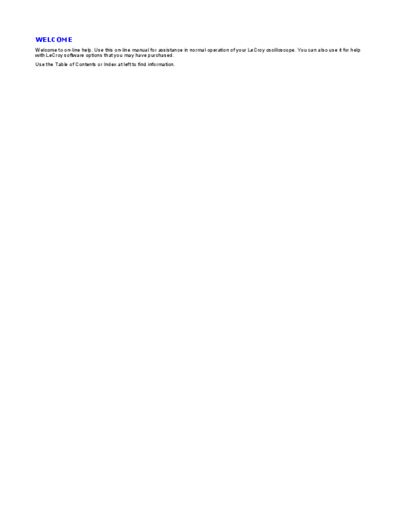 LECROY Wavesurfer On Line Help