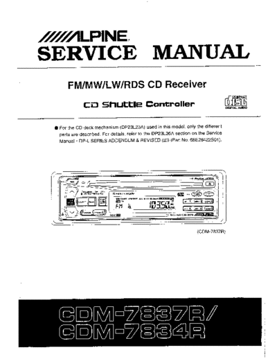 ALPINE  CDM-7834R,7837R