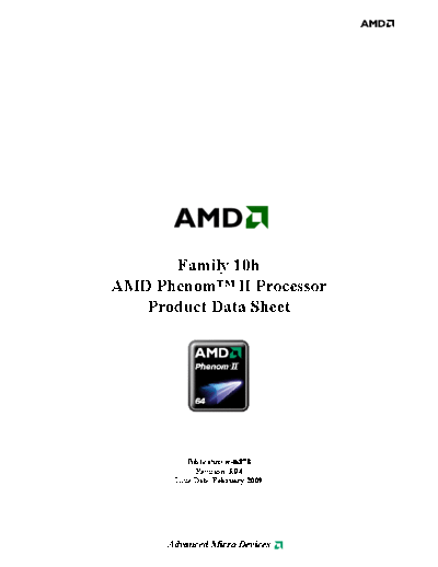 Family 10h AMD Phenom II Processor Product Brief. [rev.3.04].[2009-02]