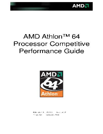 AMD Athlon 64 Processor Competitive Performance Guide. [rev.B].[2004-10]