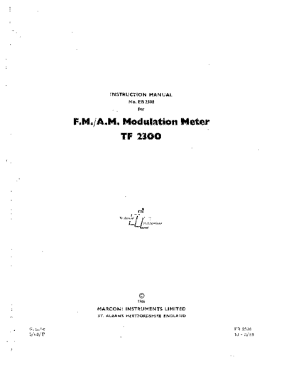 MARCONI TF2300 Instruction
