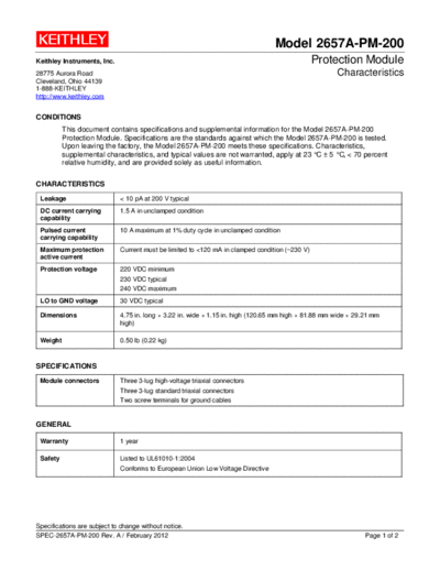 SPEC-2657A-PM-200 (A - Feb 2012)(Customer)