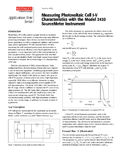 Photovoltaic IV_using 2420SMU