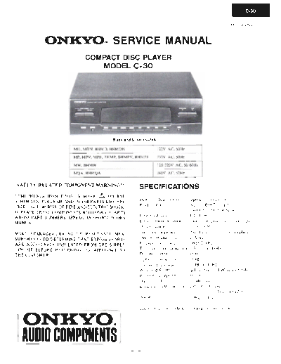 Onkyo-C-30-Service-Manual