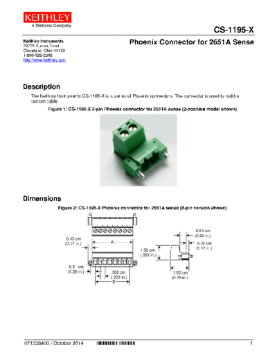 071338400 (Oct 2014) (CS-1195-X Phoenix Connector)