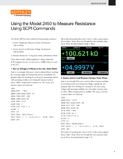 2450 SCPI Commands Resistance