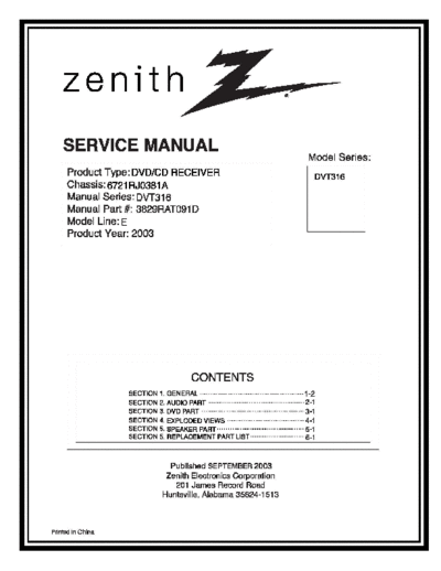 hfe_zenith_dvt316_service_en