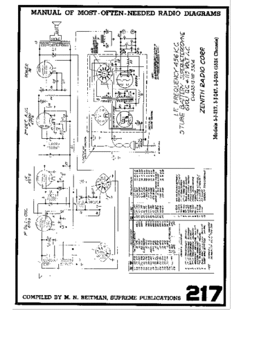 Zenith 5-J-217 5-J-247 5-J-255