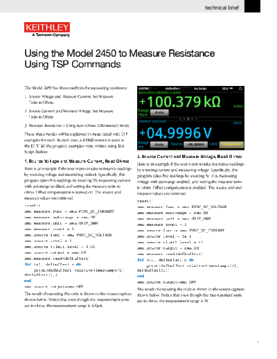 2450 TSP Commands Resistance