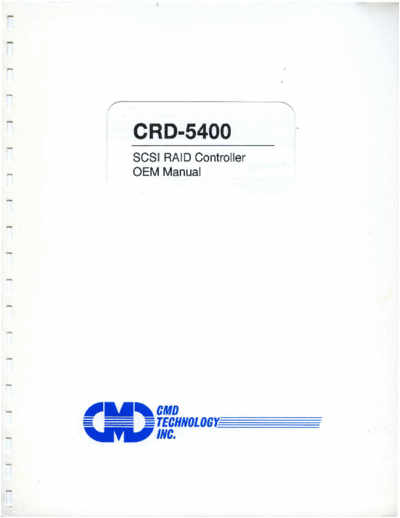 CMD_CRD-5400_SCSI_RAID_Controller_Apr96