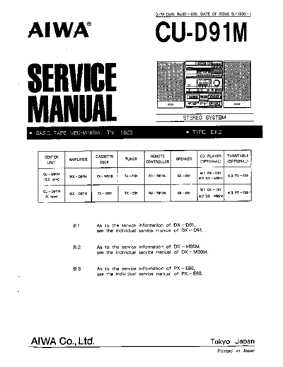 hfe_aiwa_cu-d91m_service