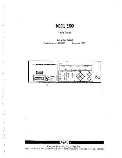 ESI 5300 Instruction