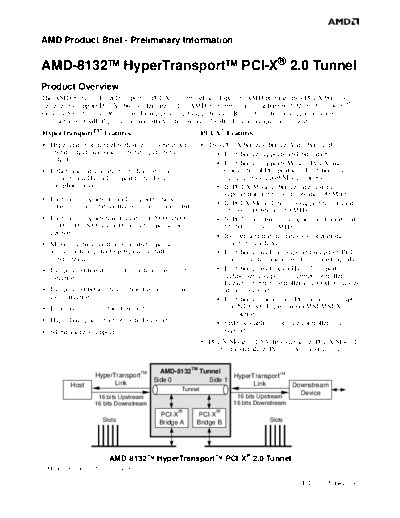 AMD-8132 HyperTransport PCI-X 2.0 Tunnel.Brief. [rev.3.00]