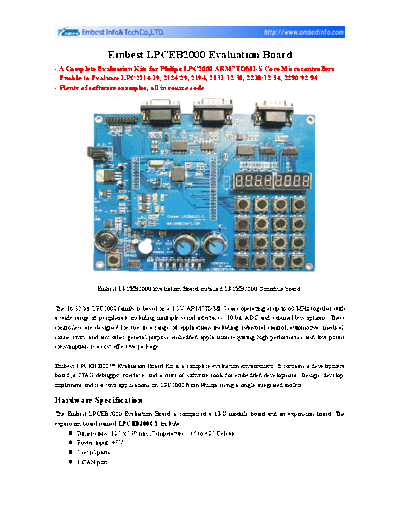 Embest_LPCEB2000_EVB_Overview