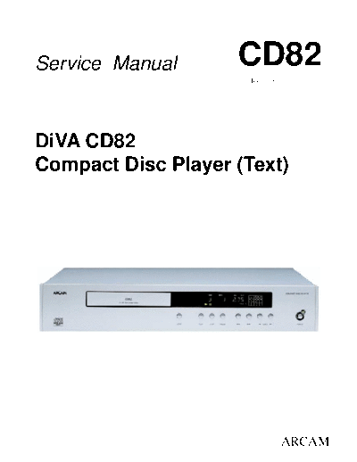Arcam-CD-82-Service-Manual