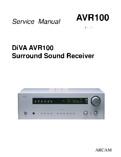 hfe_arcam_diva_avr100_service