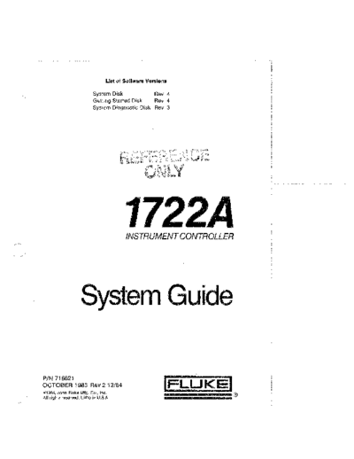 FLUKE 1722A System Guide