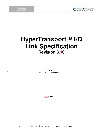 HyperTransport IO Link Specification. [rev.3.10].[2008-07-23].marked
