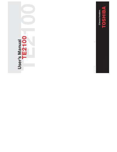 SATELLITE PRO TE2100 UserMan