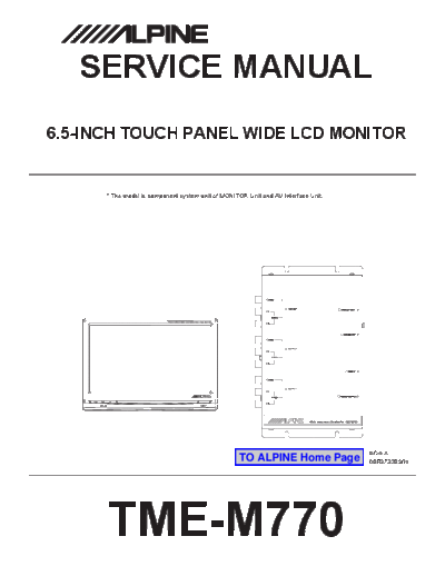 ALPINE  TME-M770