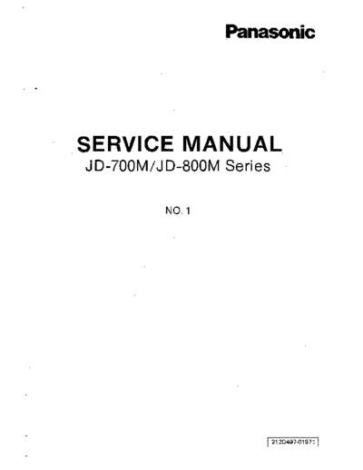 Panasonic_JD_700_800_Series_Service_Manual
