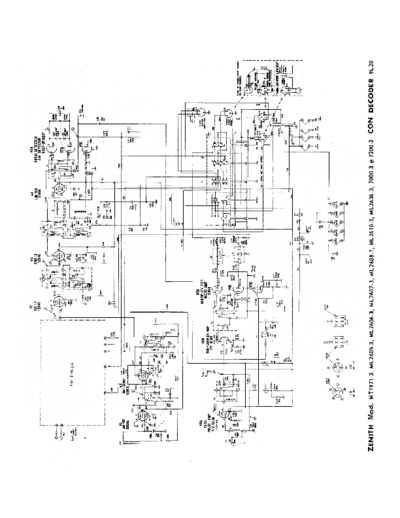 Zenith MT1971-3 ML2605-3 ML2606-3 ML-2608-3 ML2610-3 ML2626-3 7000-3 7200-3 with decoder 9L20