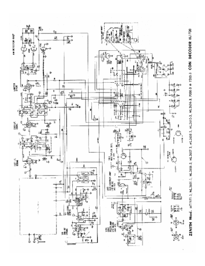 Zenith MT1971-3 ML2605-3 ML2606-3 ML-2608-3 ML2610-3 ML2626-3 7000-3 7200-3 with decoder 8L1T20