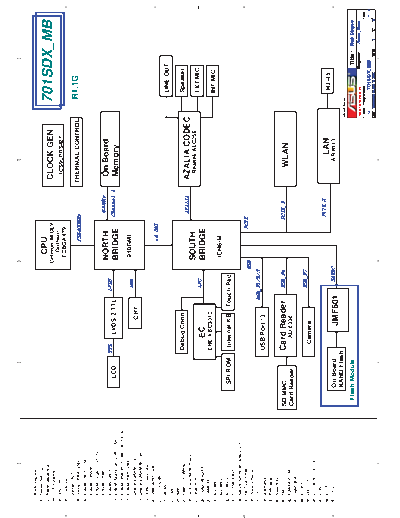 ASUS 701SDX_MB. Schematic diagram. REV 1.1G