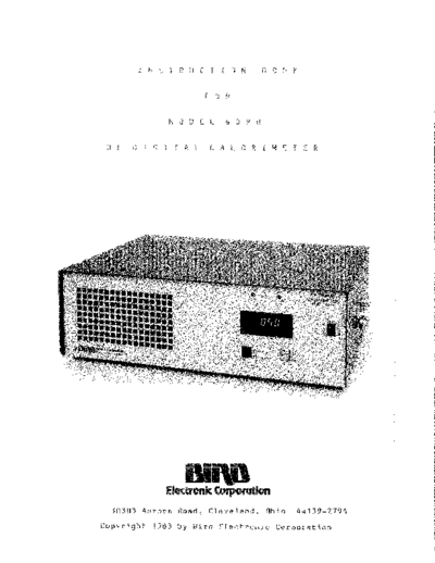 BIRD 6090 RF Digital Calorimeter (1983) WW