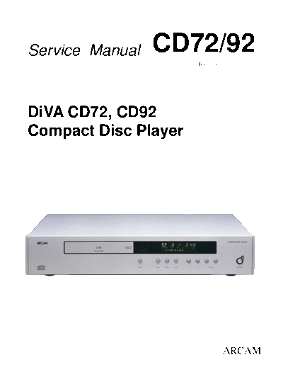 Arcam-CD-92-Service-Manual