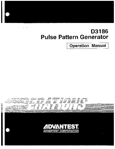 ADV D3186 Operation