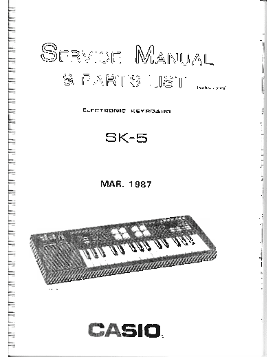Casio SK-5 Service Manual