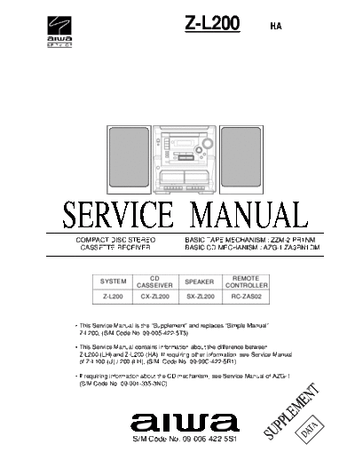 Aiwa-Z-L200-Service-Manual