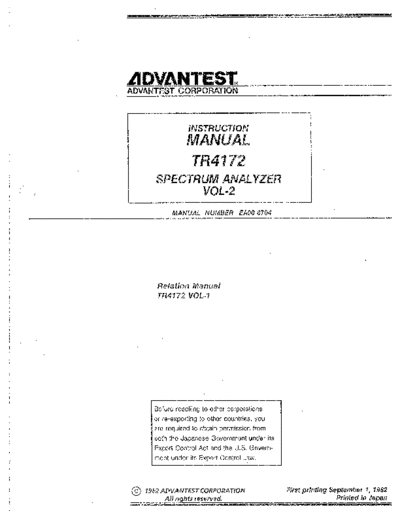 ADV TR4172  Vol 2 Instruction