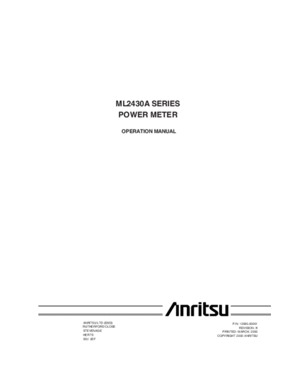 ANRITSU ML2437A_252C 2438A Operation