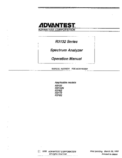 ADV R3132 Operation
