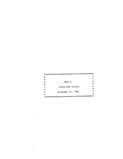 CRAY-2_Description_Dec82
