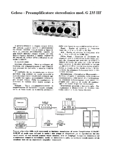 Geloso G235HF Stereo preamplifier specs