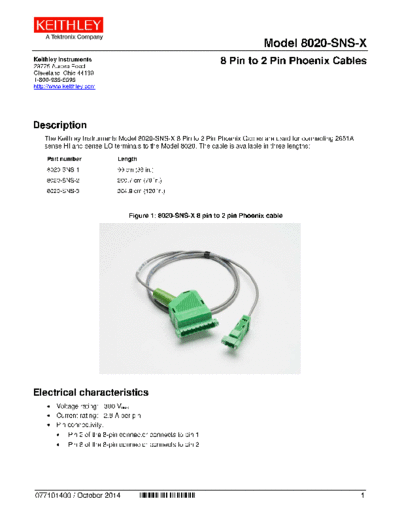 077101400 (Oct 2014)(8-to-2 pin Phoenix cables)