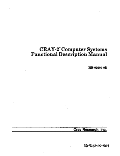 HR-0200-0D_CRAY-2_Computer_Systems_Functional_Description_Jun89