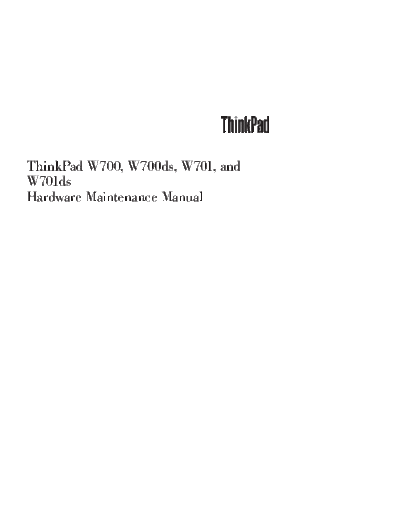 thinkpad w700 w700ds w701 w701ds