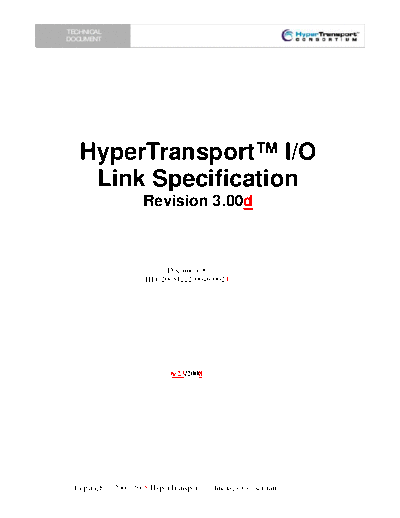 HyperTransport IO Link Specification. [rev.3.00d].[2008-06-23].marked