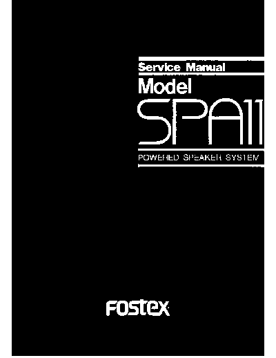 Fostex SPA11