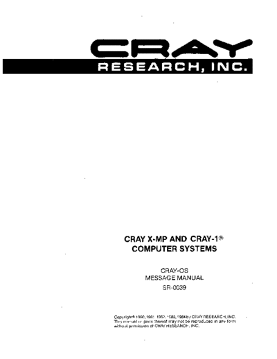 SR-0039C_CRAY-OS_Message_Manual_Dec84